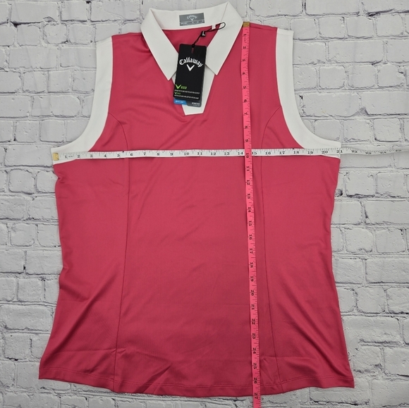 Women's OPTI-DRI ECO Sleeveless Pink Pickleball Golf Top SiZE:XL (NWT) - Picture 7 of 10